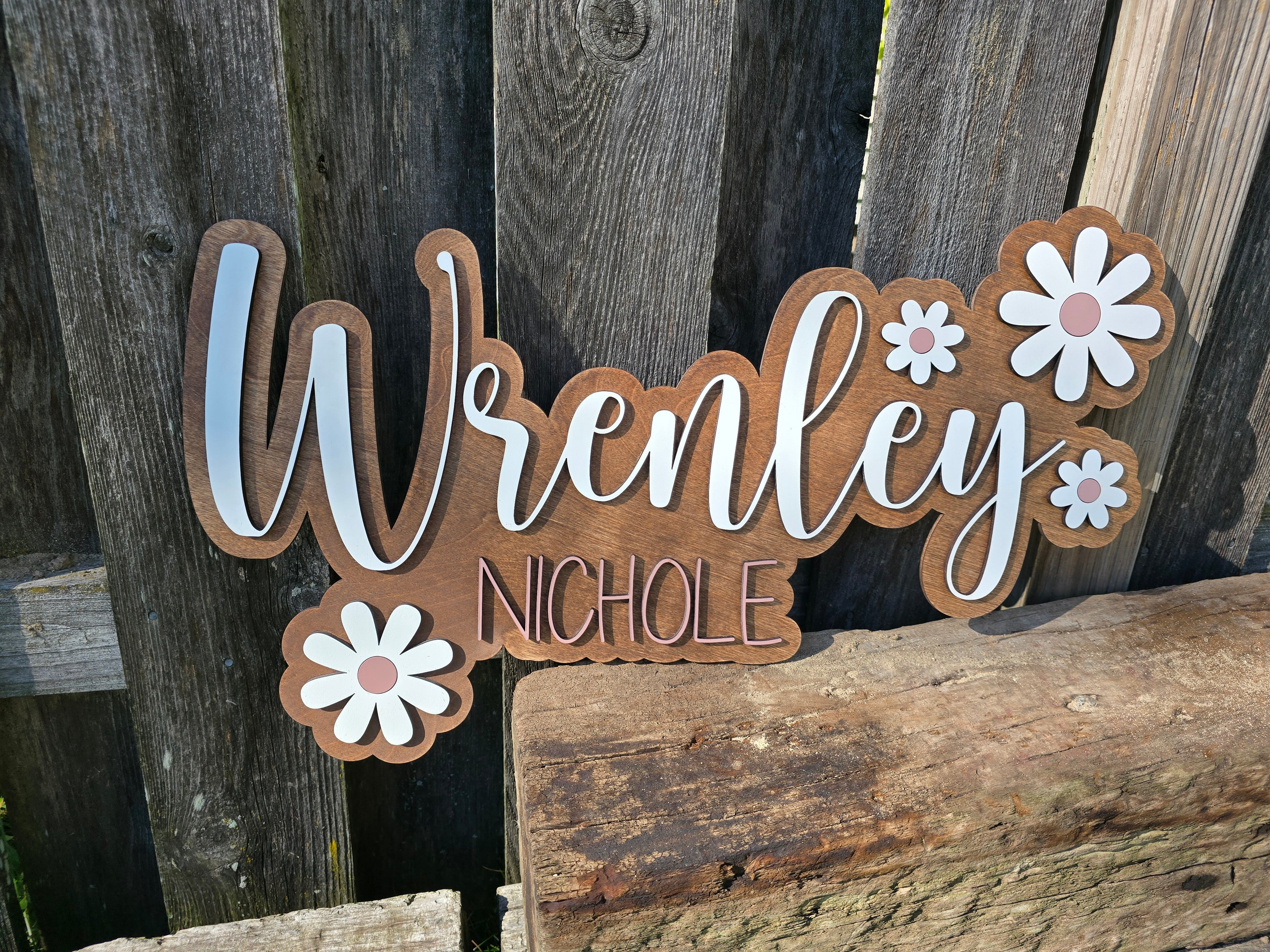 Custom 24" Laser-Engraved Nursery Sign